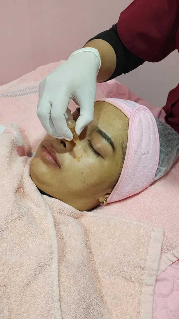glowing facial treatment