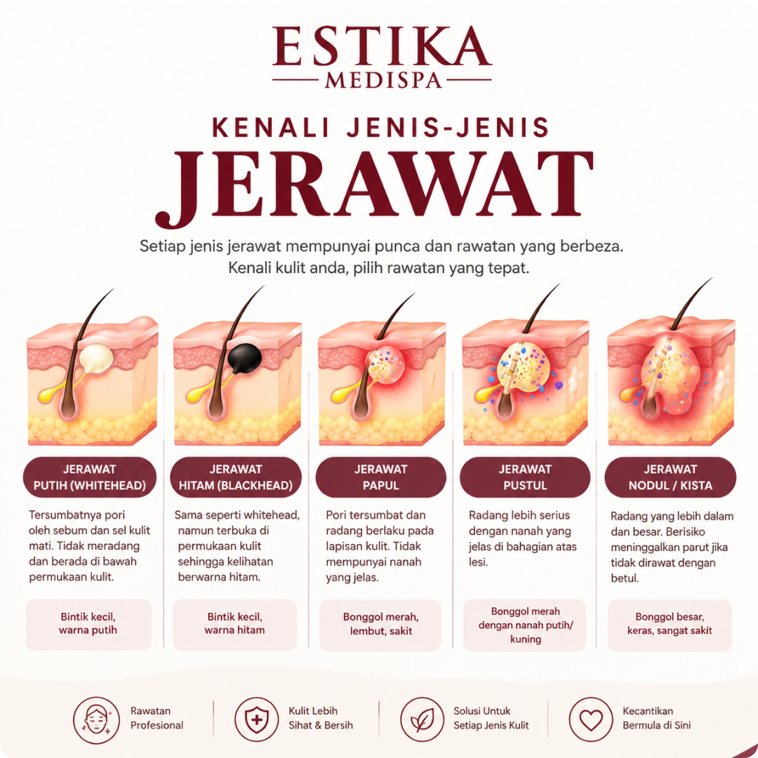 jenis jerawat di muka
